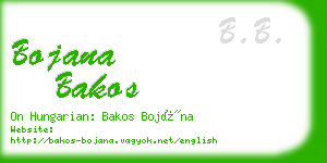 bojana bakos business card
